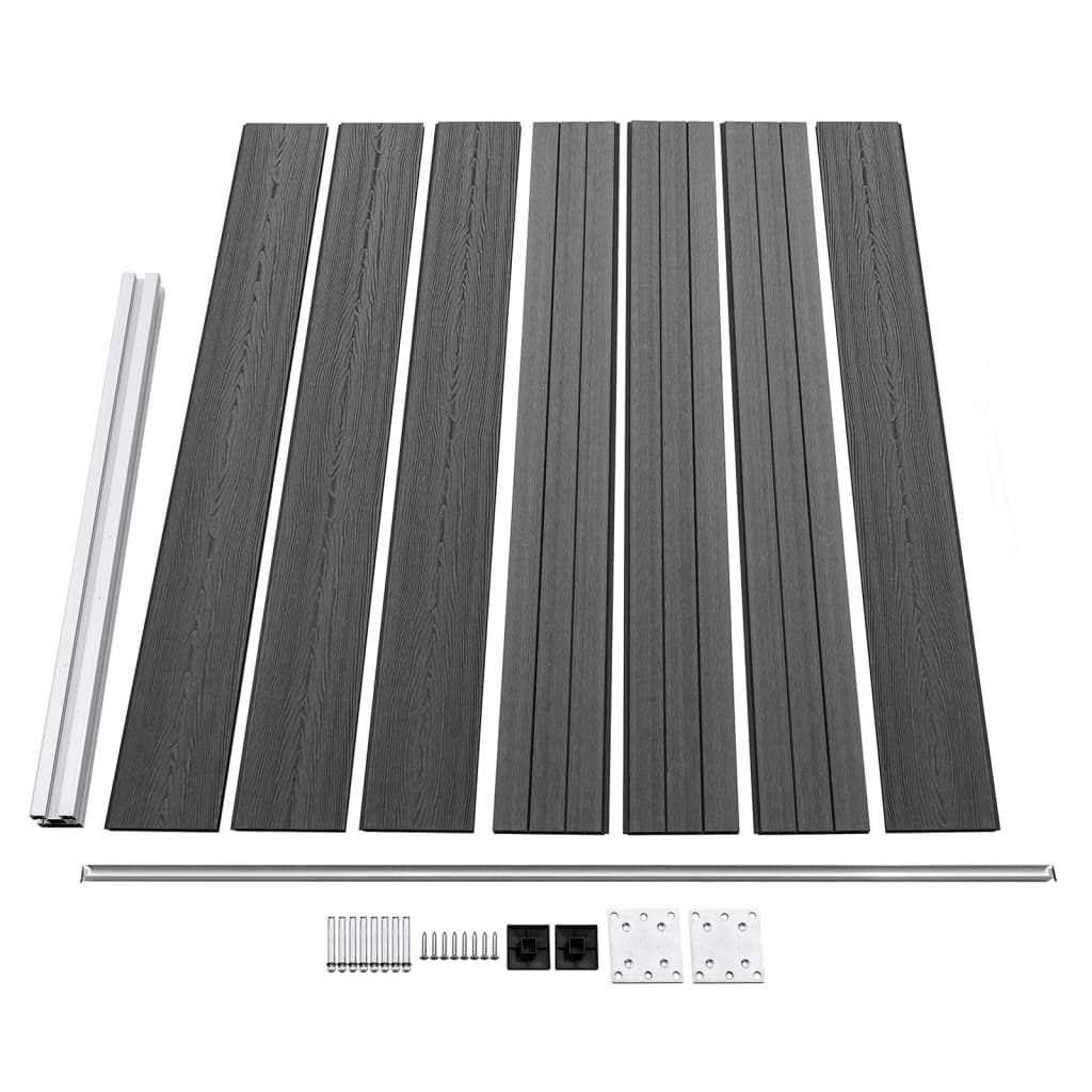 VidaXL Schuttingpaneel 175x146 cm HKC zwart