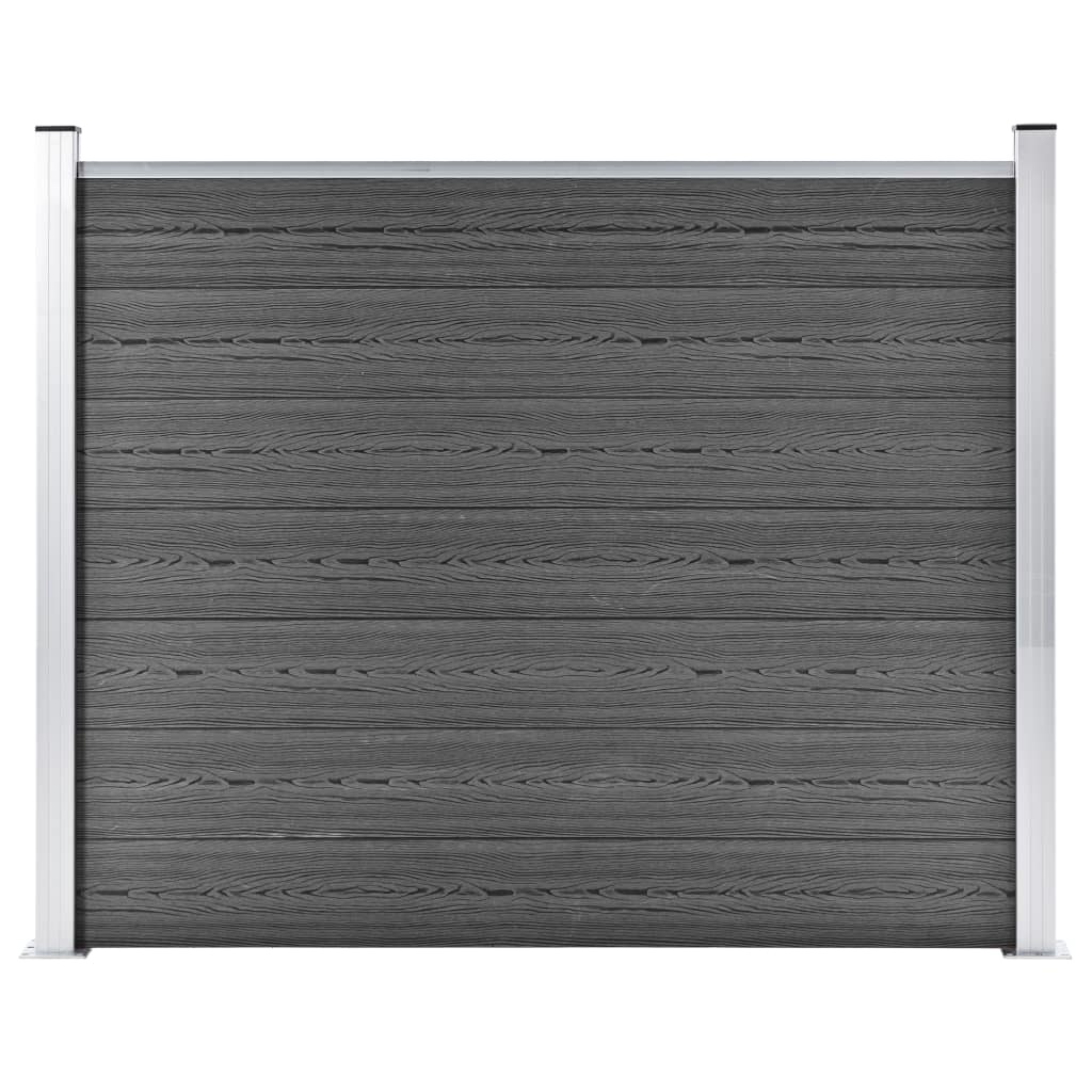 VidaXL Schuttingpaneel 180x146 cm HKC zwart