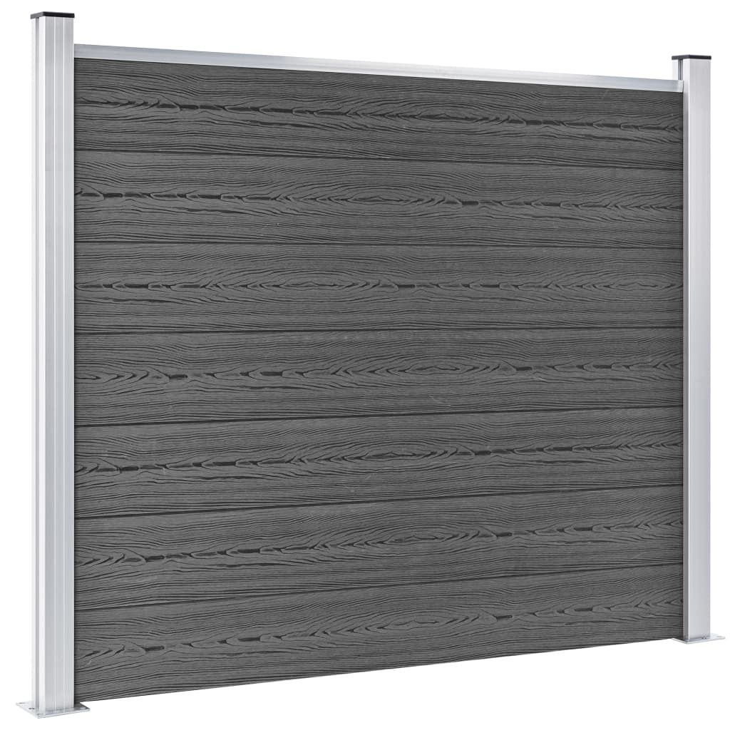 VidaXL Schuttingpaneel 180x146 cm HKC zwart
