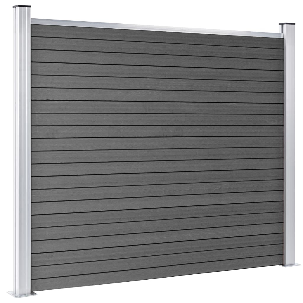 VidaXL Schuttingpaneel 180x146 cm HKC zwart