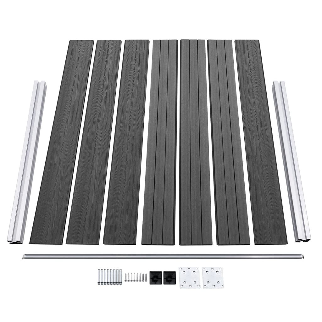 VidaXL Schuttingpaneel 180x146 cm HKC zwart