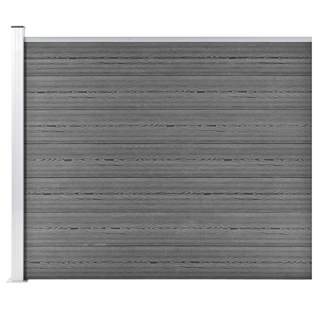 VidaXL Schuttingpaneel 175x146 cm HKC grijs