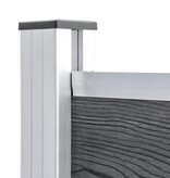 VidaXL Schuttingpaneel 175x146 cm HKC grijs