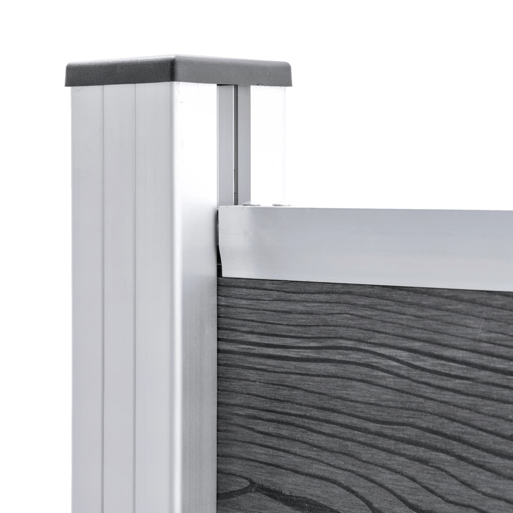VidaXL Schuttingpaneel 175x146 cm HKC grijs