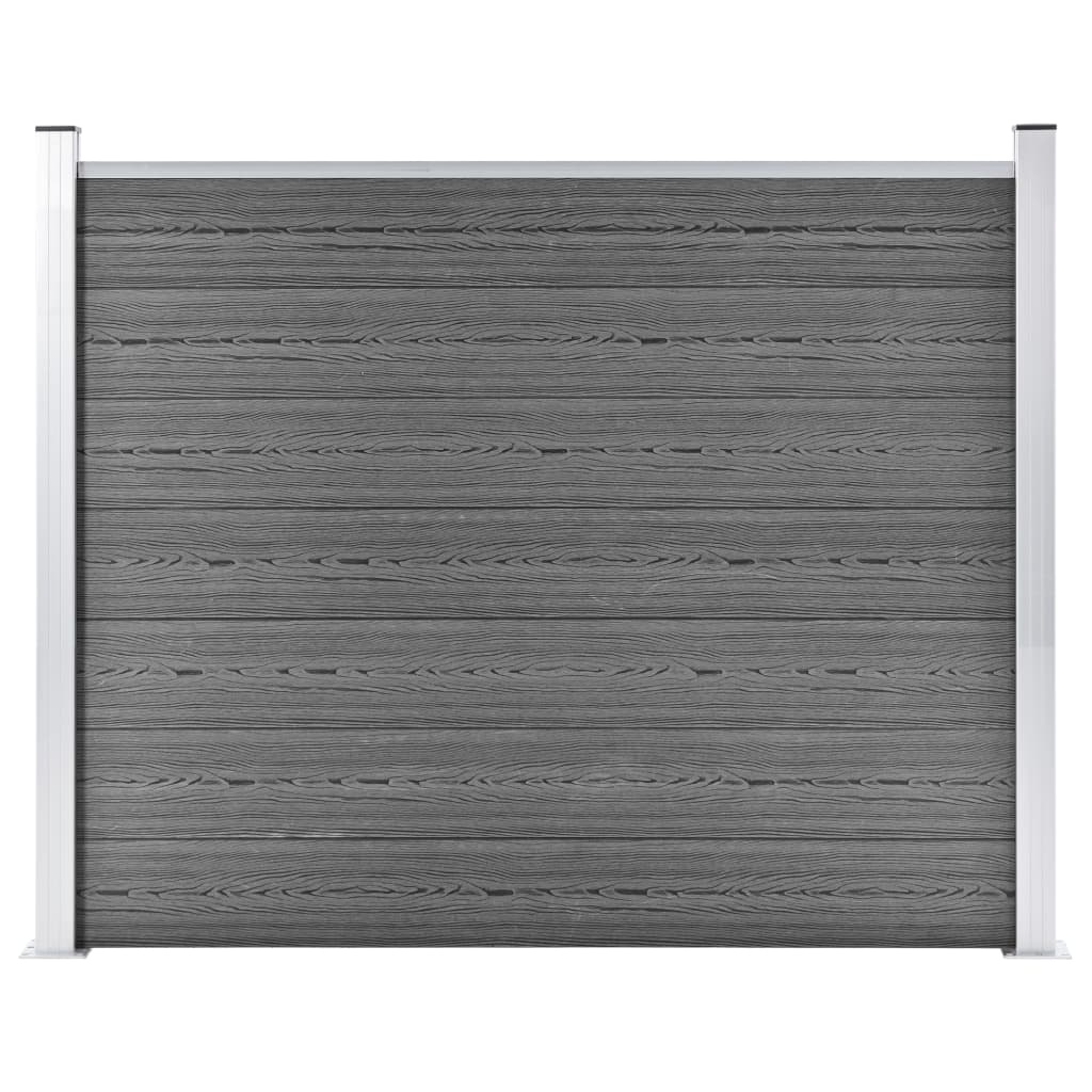 VidaXL Schuttingpaneel 180x146 cm HKC grijs