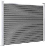 VidaXL Schuttingpaneel 180x146 cm HKC grijs