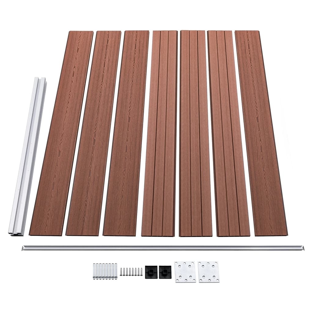 VidaXL Schuttingpaneel 175x146 cm HKC bruin