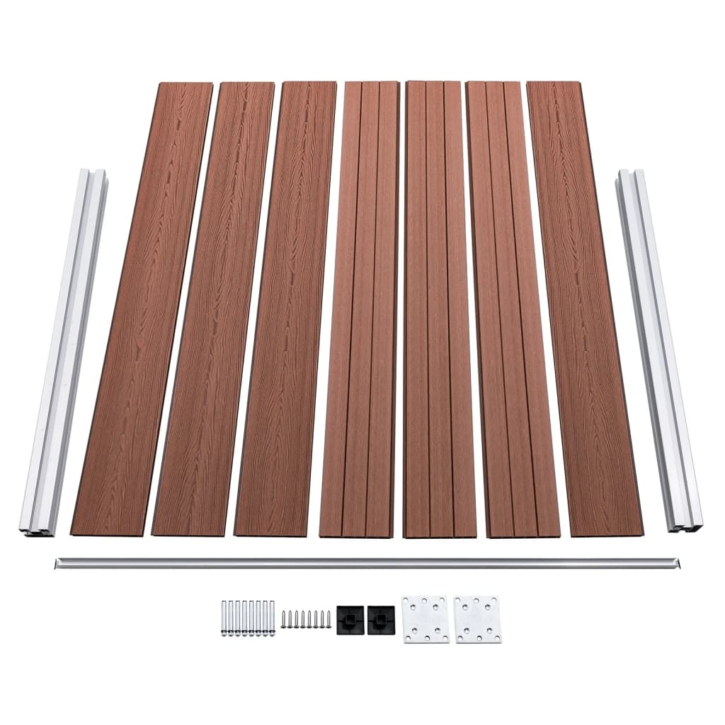 VidaXL Schuttingpaneel 180x146 cm HKC bruin