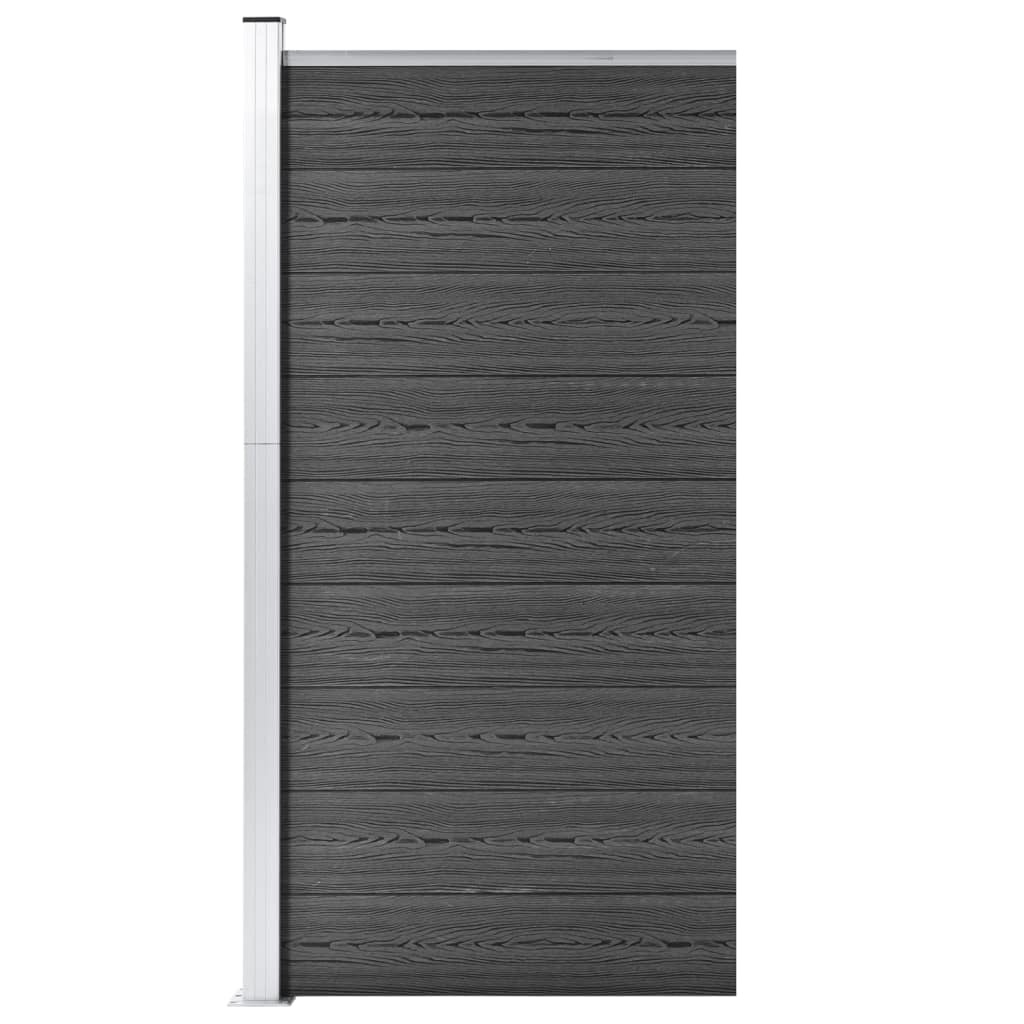VidaXL Schuttingpaneel 95x186 cm HKC zwart