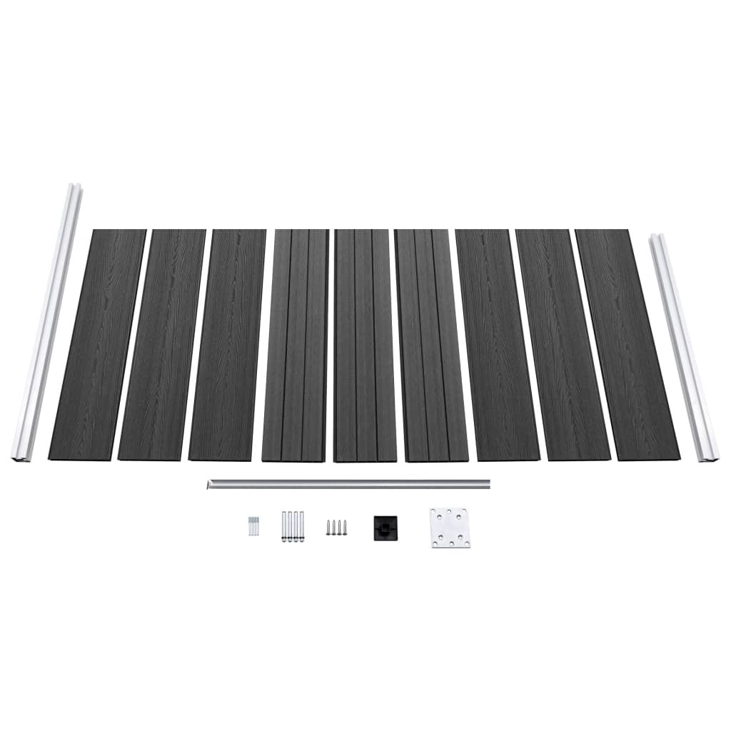 VidaXL Schuttingpaneel 95x186 cm HKC zwart