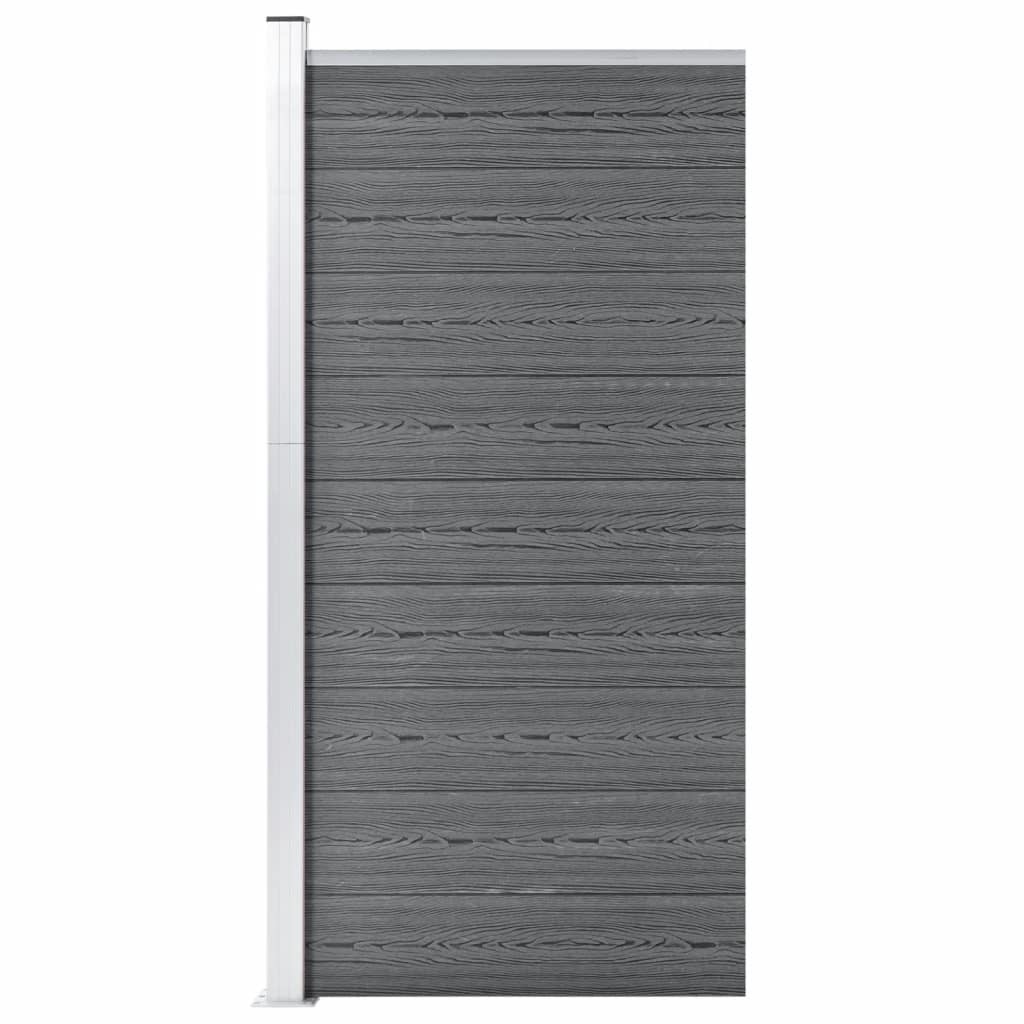 VidaXL Schuttingpaneel 95x186 cm HKC grijs