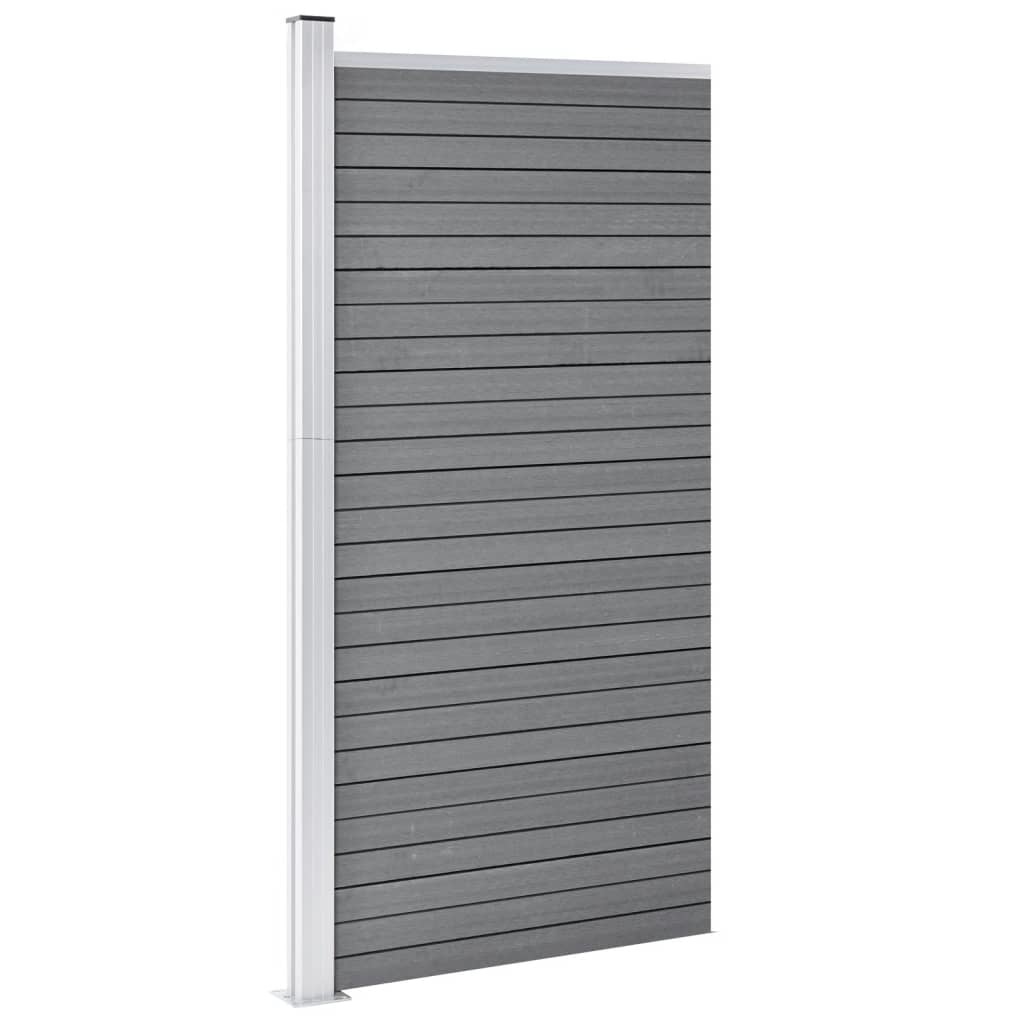 VidaXL Schuttingpaneel 95x186 cm HKC grijs