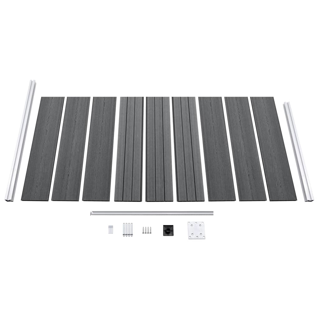 VidaXL Schuttingpaneel 95x186 cm HKC grijs