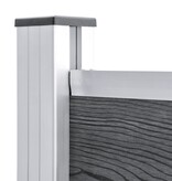VidaXL Schuttingpaneel 95x186 cm HKC grijs