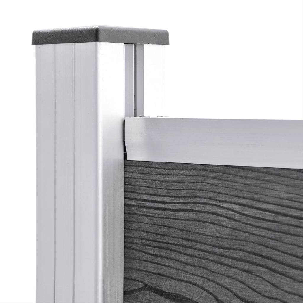 VidaXL Schuttingpaneel 95x186 cm HKC grijs
