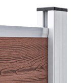 VidaXL Schuttingpaneel 95x186 cm HKC bruin