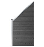 VidaXL Schuttingpaneel 95x(105-180) cm HKC zwart