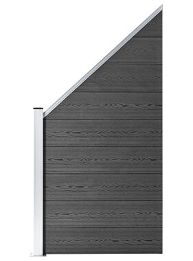 VidaXL Schuttingpaneel 95x(105-180) cm HKC zwart