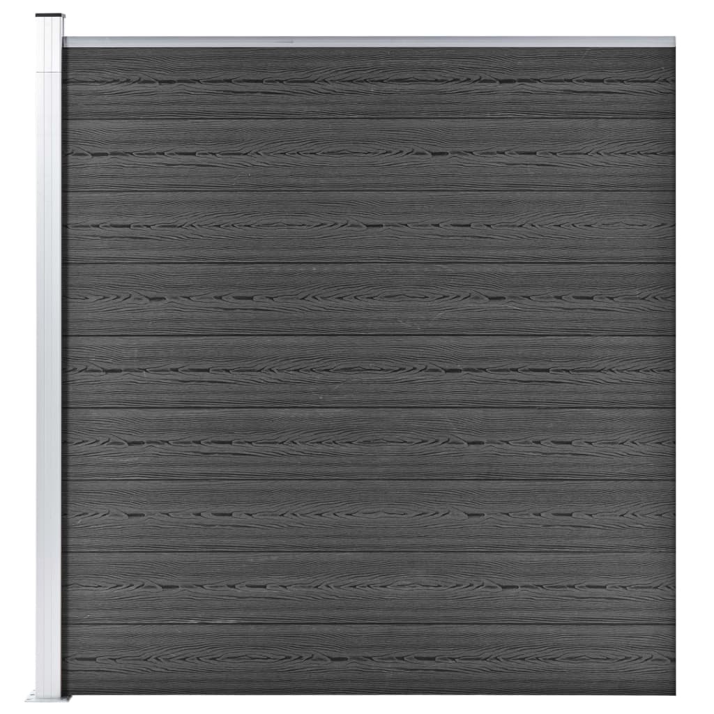 VidaXL Schuttingpaneel 175x186 cm HKC zwart