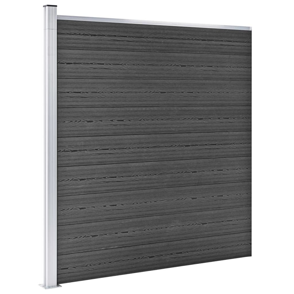 VidaXL Schuttingpaneel 175x186 cm HKC zwart