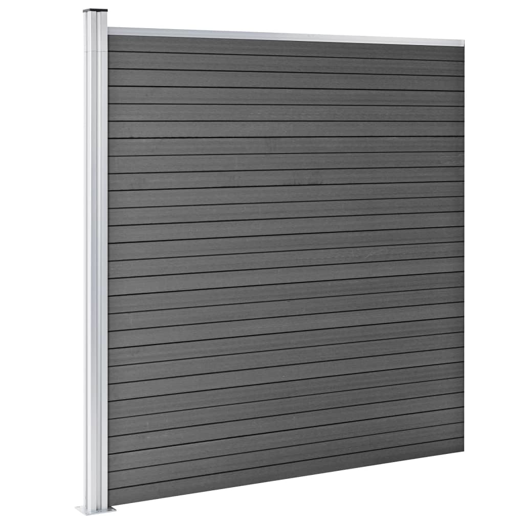 VidaXL Schuttingpaneel 175x186 cm HKC zwart
