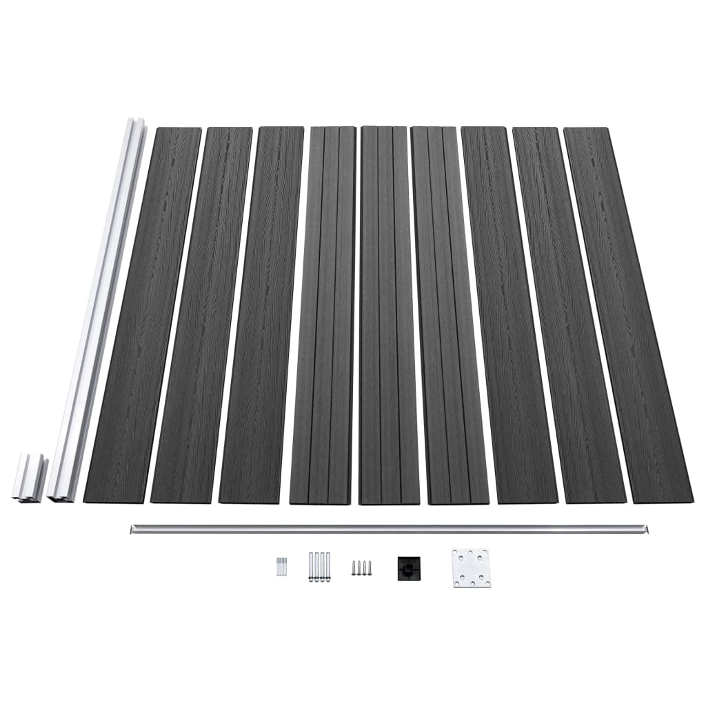 VidaXL Schuttingpaneel 175x186 cm HKC zwart