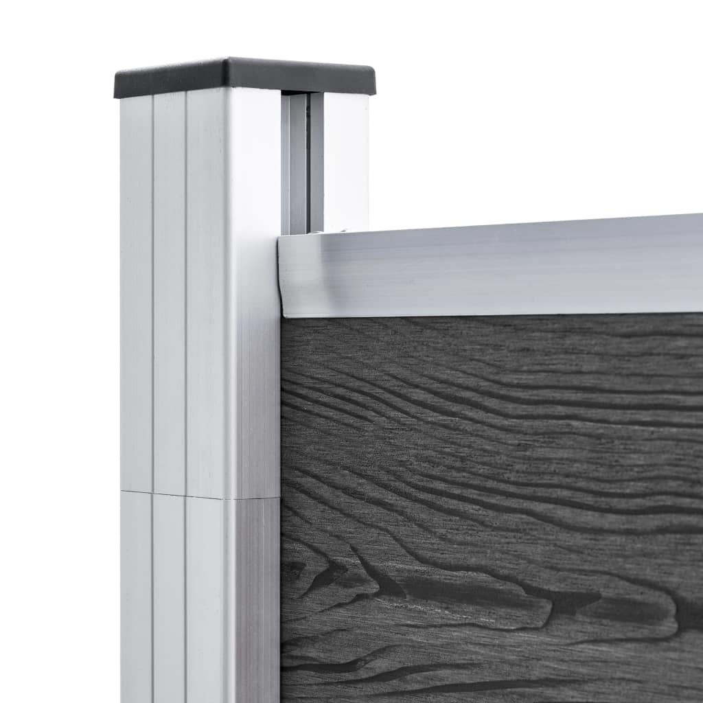 VidaXL Schuttingpaneel 175x186 cm HKC zwart