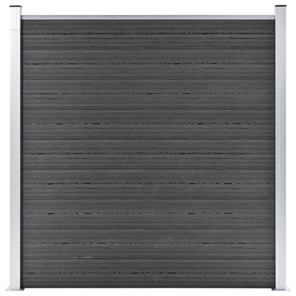 VidaXL Schuttingpaneel 180x186 cm HKC zwart