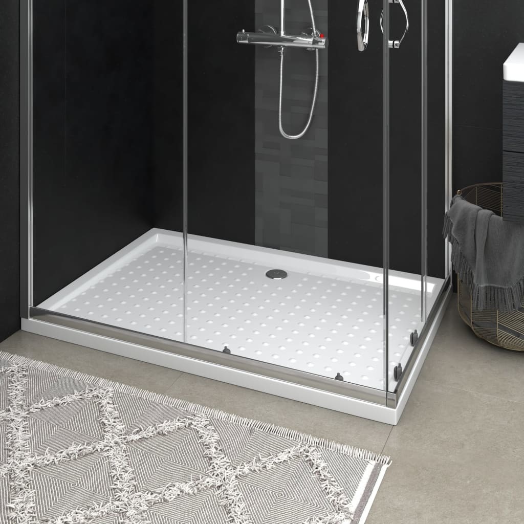 VidaXL Douchebak met noppen 80x120x4 cm ABS wit