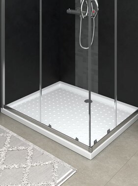 VidaXL Douchebak met noppen 80x100x4 cm ABS wit
