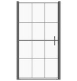 VidaXL Douchedeur 100x178 cm gehard glas zwart