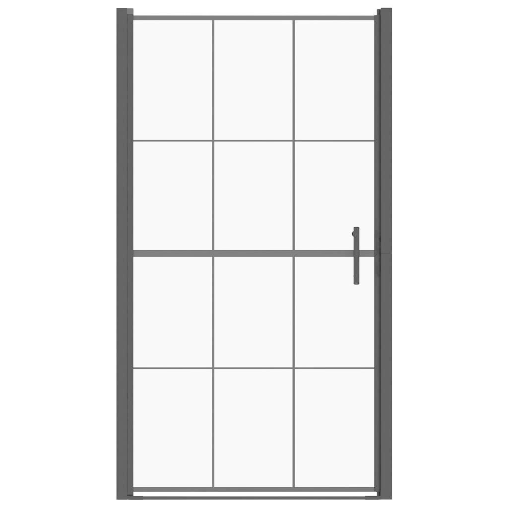 VidaXL Douchedeur 100x178 cm gehard glas zwart