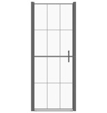 VidaXL Douchedeur 91x195 cm gehard glas zwart