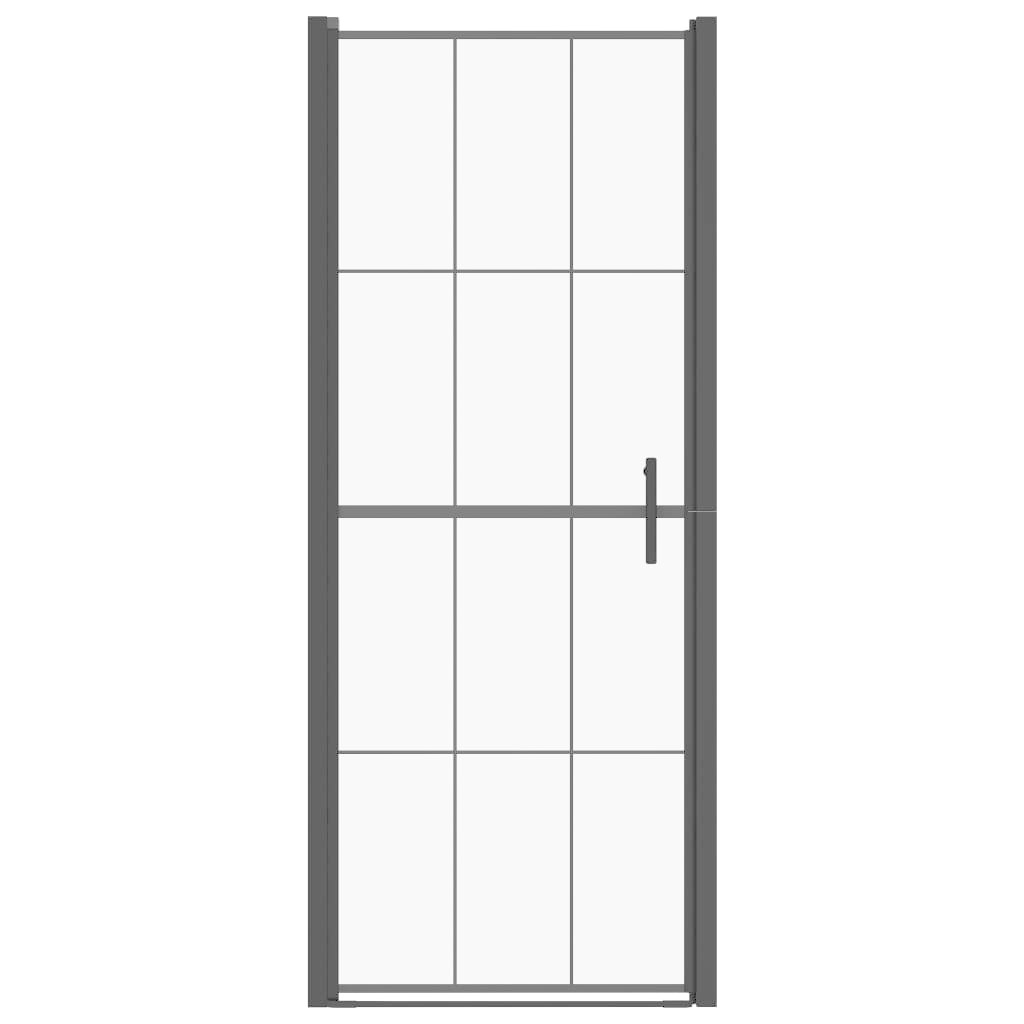 VidaXL Douchedeur 91x195 cm gehard glas zwart
