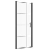 VidaXL Douchedeur 81x195 cm gehard glas zwart