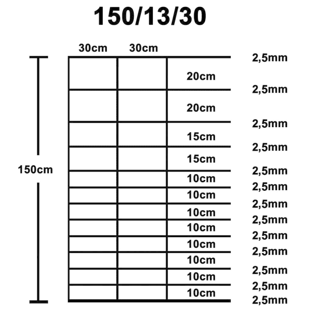 VidaXL Hek 50x1,5 m gegalvaniseerd staal zilverkleurig