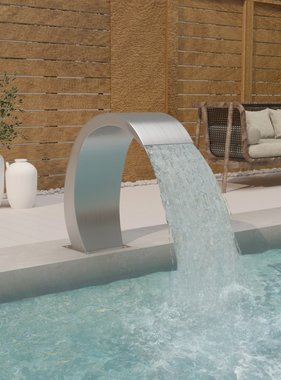 VidaXL Zwembadfontein 30x60x70 cm roestvrij staal 304