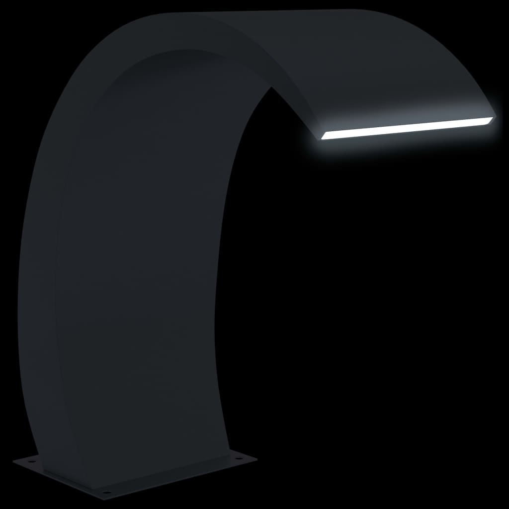 VidaXL Zwembadfontein met LED's 30x60x70 cm roestvrij staal 304