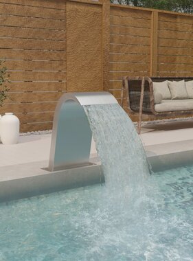 VidaXL Zwembadfontein 50x30x60 cm roestvrij staal 304