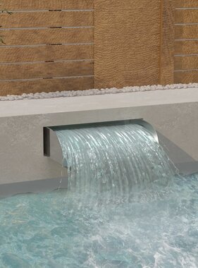 VidaXL Waterval 60x34x14 cm roestvrij staal 304