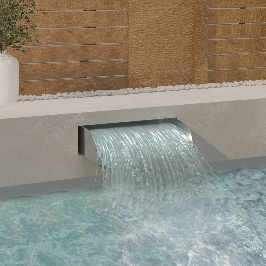VidaXL Waterval met LED's 60x34x14 cm roestvrij staal 304
