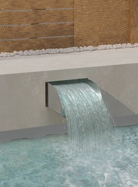 VidaXL Waterval met LED's 30x34x14 cm roestvrij staal 304