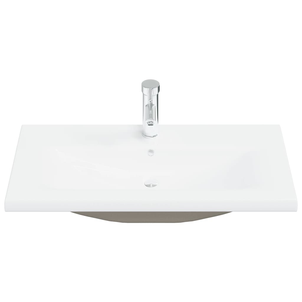 VidaXL Inbouwwastafel met kraan 81x39x18 cm keramiek wit