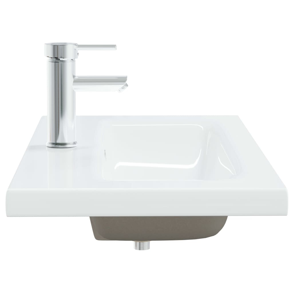 VidaXL Inbouwwastafel met kraan 81x39x18 cm keramiek wit