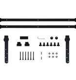 VidaXL Ophangset voor minischuifdeur 183 cm koolstofstaal