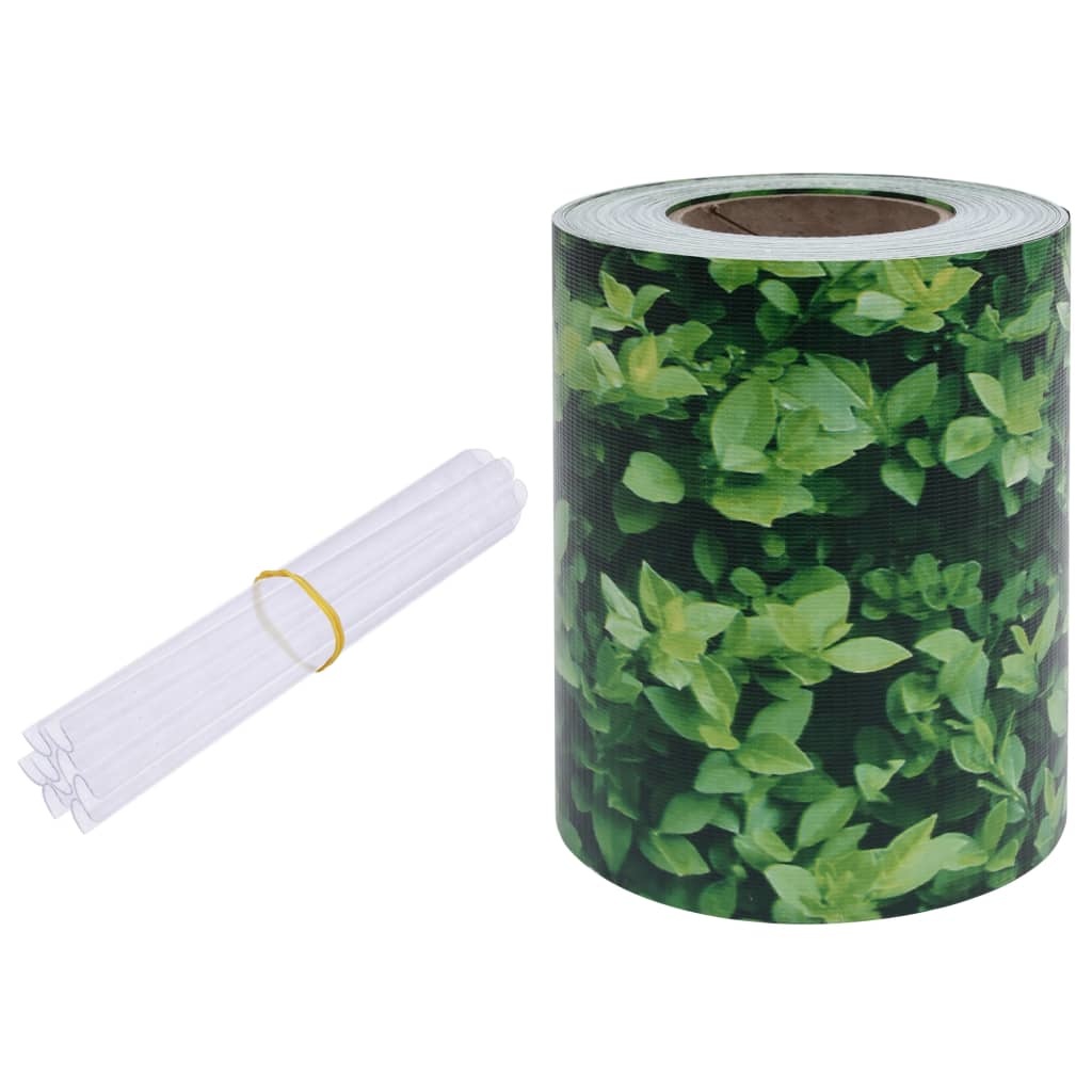 VidaXL Tuinscherm 35x0,19 m PVC groen