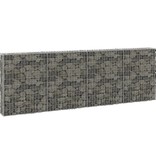 VidaXL Schanskorfmuur met deksels 300x30x100 cm gegalvaniseerd staal