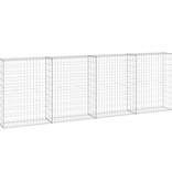 VidaXL Schanskorfmuur met deksels 300x30x100 cm gegalvaniseerd staal