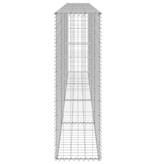 VidaXL Schanskorfmuur met deksels 300x30x100 cm gegalvaniseerd staal