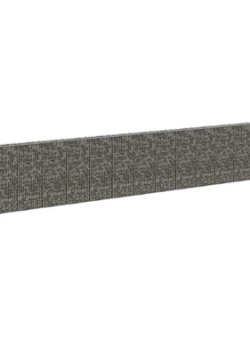 VidaXL Schanskorfmuur met deksels 900x30x150 cm gegalvaniseerd staal
